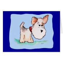 Fox Terrier Watercolor (Customizable) Cards