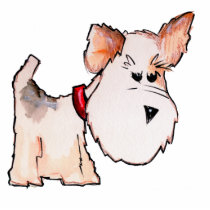 Fox Terrier Watercolor Cut Outs