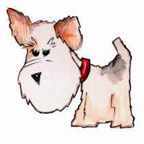 Fox Terrier Watercolor Acrylic Cut Out