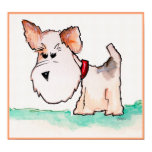 Fox Terrier Watercolor posters