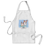 Fox Terrier Watercolor with Name aprons
