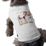 Fox Terrier Watercolor with Name Dog Tshirt