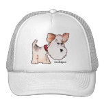Fox Terrier Watercolor with Name hats