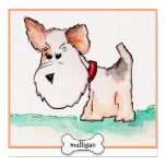 Fox Terrier Watercolor with Name posters