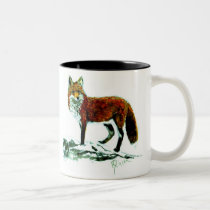 Fox Two-Tone Mug by Critterpainter Fox Two-Tone Mug