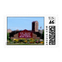 Fox Valley Lutheran Sign and Flowers stamp
