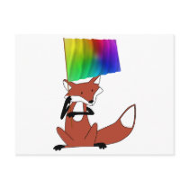 Fox with a Flag postcards by wesleyowns Fox with a Flag postcards
