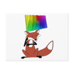 Fox with a Flag Postcard