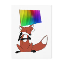 Fox with a Flag postcards by wesleyowns Fox with a Flag postcards