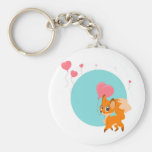 Fox with  Balloon Keychain
