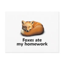 Foxes ate my Homework postcards