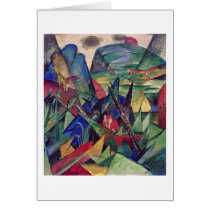 Foxes By Franz Marc Greeting Cards