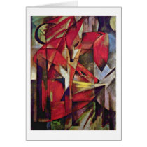 Foxes By Franz Marc Card