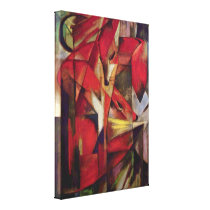 Foxes by Franz Marc, Vintage Expressionism Canvas Print