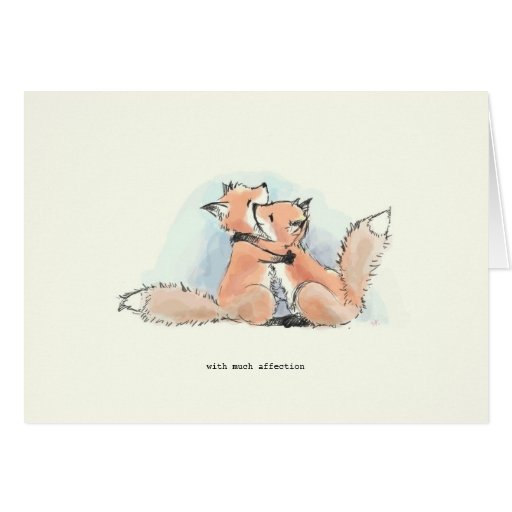 Foxes in Love: With Much Affection Cards