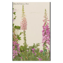 Foxglove Flower Personalized Stationery by farmer77 Foxglove Flower Personalized Stationery