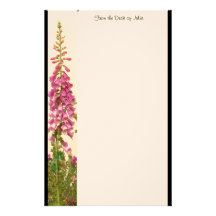 Foxglove Flower Personalized Stationery