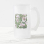 Foxglove Flowers Frosted Beer Mug