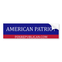Foxrepublican AMERICAN PATRIOT bumper stickers