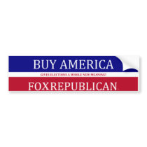 Foxrepublican bumper sticker - Buy America bumper stickers