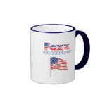 Foxx para la bandera americana patriótica del cong taza de café