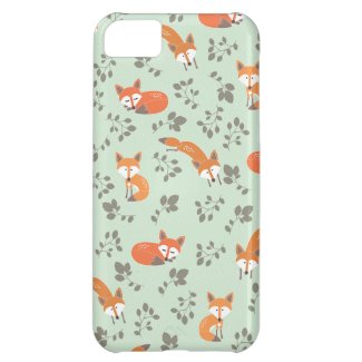 Foxy Floral Pattern iPhone 5C Covers
