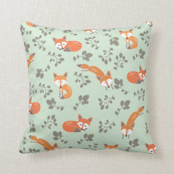 Foxy Floral Pillow