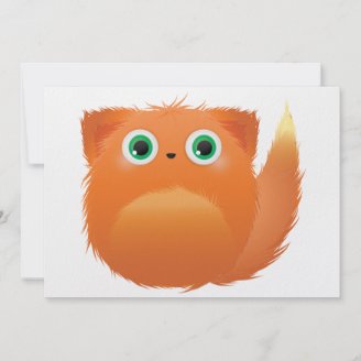 Foxy Furry Monster invitations