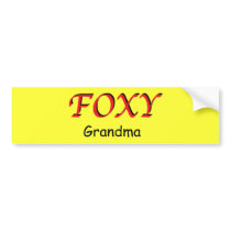 Foxy Grandma Sticker bumper stickers