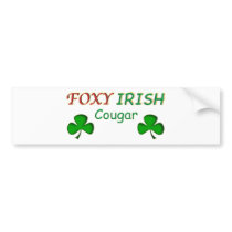 Foxy Irish Cougar bumper stickers