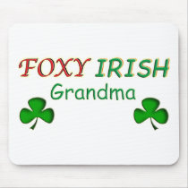 Foxy Irish Grandma mousepads