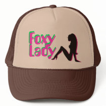 Foxy Lady Silohette Trucker Hat by oneover1 Foxy Lady Silohette Trucker Hat