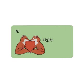 Foxy Love Gift Tag Sticker