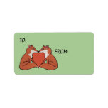 Foxy Love Gift Tag Sticker Custom Address Labels