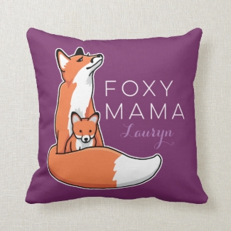 Foxy Mama Red Fox with Pup, Personalized