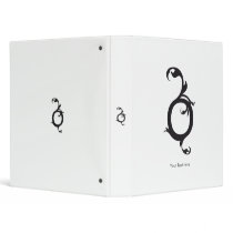 FOXY MONOGRAM  LETTER O WHITE 3 RING BINDER