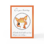 foxy on your birthday greeting card