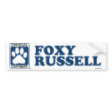 Foxy Russell Blue bumper stickers