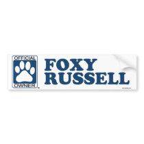 Foxy Russell Blue bumper stickers