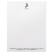 FOXY S MONOGRAM BLACK CUSTOMIZED LETTERHEAD