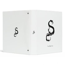 FOXY S MONOGRAM WHITE BINDER