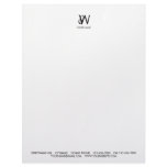 FOXY W MONOGRAM BLACK LETTERHEAD DESIGN