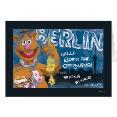 Fozzie Bear - Berlin, Germany Poster Greeting Cards