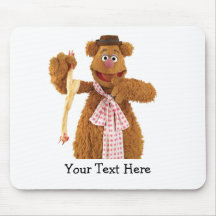 Fozzie Bear holding a rubber chicken Mouse Pads