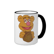 Fozzie Bear Holding Disney Mugs