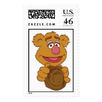 Fozzie Bear Holding Disney stamp