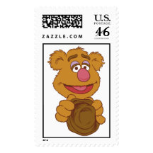 Fozzie Bear Holding Disney Stamps