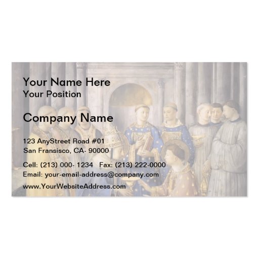 Fra Angelico- St. Peter Consacrates St. Lawrence Business Cards (front side)
