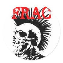 frac skull round sticker