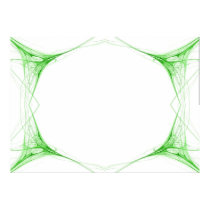 Fractal 42 Green Frame posters